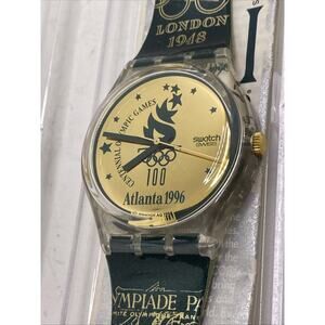 Vintage 1996 Olympics Atlanta Swatch With Box Works New Battery